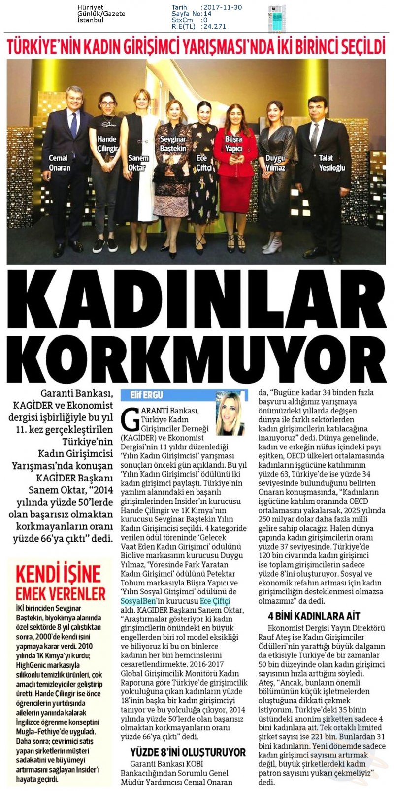 Hürriyet Günlük Gazete - Kadınlar Korkmuyor